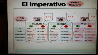 Imperativo afirmativo y negativo de verbos regulares e irregulares (forma y uso)