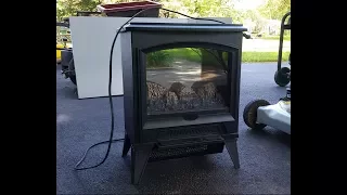 Electralog Dimplex Electric Fireplace Heater with Flame Effect: Part 1 Replacing Bulb & Cleaning Fan