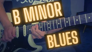 Slow Blues Guitar Backing Track - B Minor