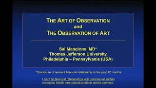 The Art of Observation and the Observation of Art with Salvatore Mangione, MD