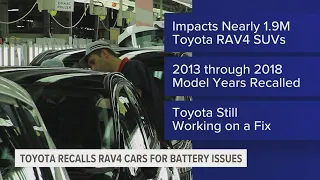 Toyota recalling almost 2 million RAV4 vehicles due to battery issue