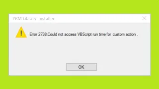 Fix - Error 2738 Could Not Access VBScript Run Time For Custom Action   Windows 10 / 8 / 7