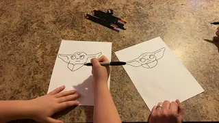 HOW TO DRAW BABY YODA