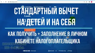 Вычет на детей и стандартный вычет на себя в личном кабинете: заполнение декларации 3-НДФЛ