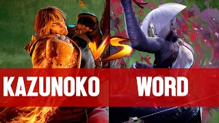 【SF6】KAZUNOKO(KEN) vs WORD(A.K.I) ▰ Street Fighter 6 | High Level Gameplay