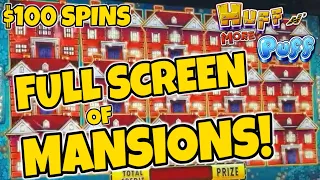 BEST BONUS EVER!!! ⚠️ FULL SCREEN MANSION FEATURE JACKPOT!  ⚠️  HIGH LIMIT HUFF N MORE PUFF!