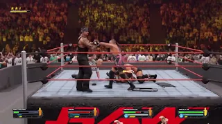WWE 2k24 epic  Fatal 4-way double title match!!