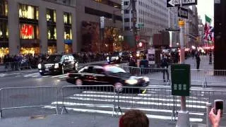 President Obama's motorcade in NYC