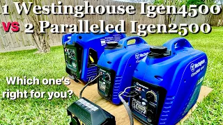 Westinghouse Igen4500 VS Two Paralleled Igen2500 Which one's right for you? (Full Load Test)