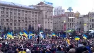 #Євромайдан співає гімн України. #Київ, 01.12.2013