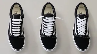 How To Lace Vans Old Skools (3 Ways w/ ON FEET) | Top Shoe Lace Styles