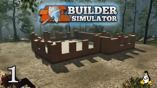 BUILDER SIMULATOR |Ep.1|Postav dům, zasaď strom-Základy a zdivo| První pohled, na stavbu domu |Cz/Sk