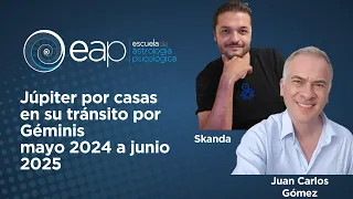 Júpiter por casas en su tránsito por géminis Mayo 2024 - Junio 2025 con Skanda