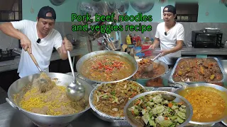 Pork , beef, noodles and veggies recipe | Orders from Los Baños Laguna | Filipino cooking