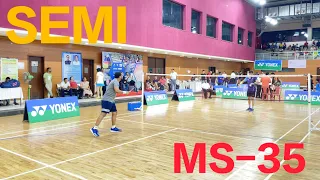 SEMI-MASTERS NATIONAL BADMINTON CHAMPIONSHIP GOA  MEN'S SINGLES AMIT KHADGI V/S KAUSHIK PAL