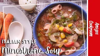 Easy to make Minestrone Soup recipe | Italian Pasta Soup | Vegetarian Soup | Immunity Boosting Soup