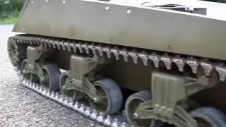 RC Armortek 1/6th scale Sherman V Firefly project video#3 (motors , tracks, and test drive)