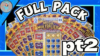 FULL PACK MEGA MULTIPLIER (PT2) £150 WORTH 30 SCRATCH CARDS