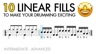 10 Linear Fills To Make Your Drumming EXCITING 🥁🤩