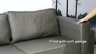 New Modern Design Single Seat Sofa Leather Fabric 3 Seather Office Sofa Set