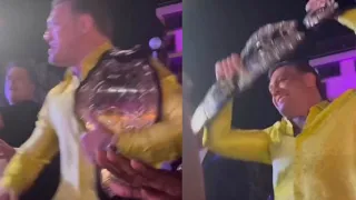 Conor McGregor Brings His Old UFC Belt To Party