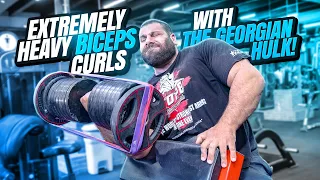 EXTREMELY HEAVY BICEPS CURL VARIATIONS WITH LEVAN AND IRAKLI!