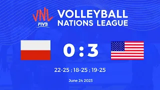 Poland vs USA highlights | VNL 2023 | Scout view