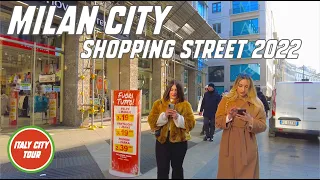 Milan, Italy 🇮🇹 Walking City Tour 2022 🛍👗🤑 Shopping Street of Milan 4K Ultra HD