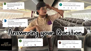 ||PART 2 Q&A VIDEO|| Answering all Cabin crew related Questions ✈️😍|| #flightattendant #etihad #cre