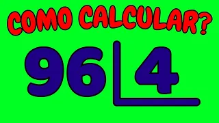 COMO CALCULAR 96 DIVIDIDO POR 4?| Dividir 96 por 4