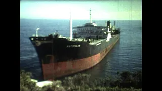 VINTAGE film of the ANTIPOLIS SHIPWRECK in Cape Town SOUTH AFRICA