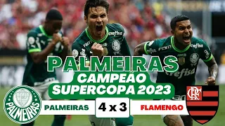 PALMEIRAS CAMPEÃO SUPERCOPA 2023 | MELHORES MOMENTOS | PALMEIRAS 4 x 3 FLAMENGO