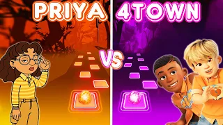 Turning Red Priya Vs 4 Town But In Tiles Hop EDM Rush! Nobody Like U!