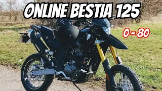 Online Bestia 125 (Sinnis SM-R) | Beschleunigung 0 - 80