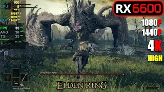 RX 6600 | Elden Ring - 1080p, 1440p, 4K - High settings