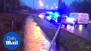 Police surround area where man stabbed to death in Dundalk, Ireland - Daily Mail