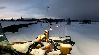 Snow plowing north norway