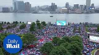 People gather at rally in Hong Kong as unrest continues