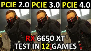 RX 6650 XT PCIe 2.0 vs PCIe 3.0 vs PCIe 4.0 | Test In 12 Games | is there a Difference? 🤔 | 2024