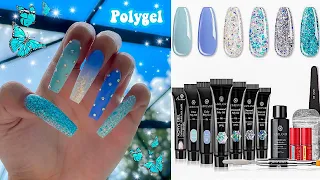 DIY TESTING SAVILAND BLUE POLYGEL KIT! Polygel Nail Tutorial For Beginners