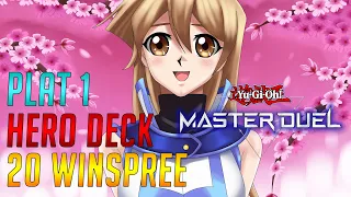 20 Wins In A Row with this HERO Deck | Plat 1 | Yu-Gi-Oh: Master Duel