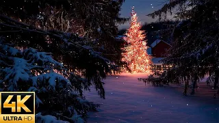 Christmas Tree Virtual. 4K UHD /60 FPS/ Рождественская ёлка в вашем доме успокаивающий, виртуальный.