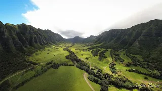 Kualoa Ranch Jurassic Valley - Oahu, Hawaii | 4K drone footage