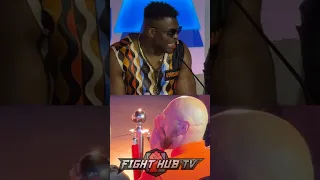 HEATED Tyson Fury vs Francis Ngannou EXCHANGE at Joshua press conference!