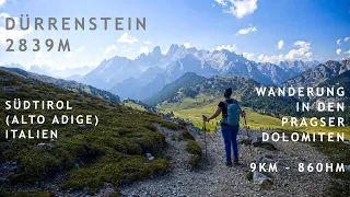 Wanderung auf den Dürrenstein  2839m - Panoramaberg in den Pragser Dolomiten - (Picco di Vallandro)