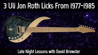 3 Uli Jon Roth Licks From 1977-1985