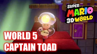 Super Mario 3D World - Captain Toad World 5 - Captain Toad Plays Peek-a-Boo - All Stars 100%