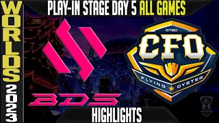 BDS vs CFO Highlights ALL GAMES | Worlds 2023 Play In Stage Day 5 | Team BDS vs CTBC Flying Oyster