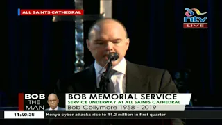 Vodafone CEO Nick Read reads Bob Collymore's eulogy