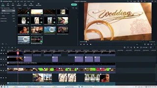filmora Wedding Invitation video Templates Free Download | Golden Ring Pattern Wedding invitation